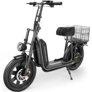 iScooter F7 48V 1000W Foldable Electric Scooter with Seat, 45 Mile Range, 330-lb load, dual braking system - 100% Financing Available!