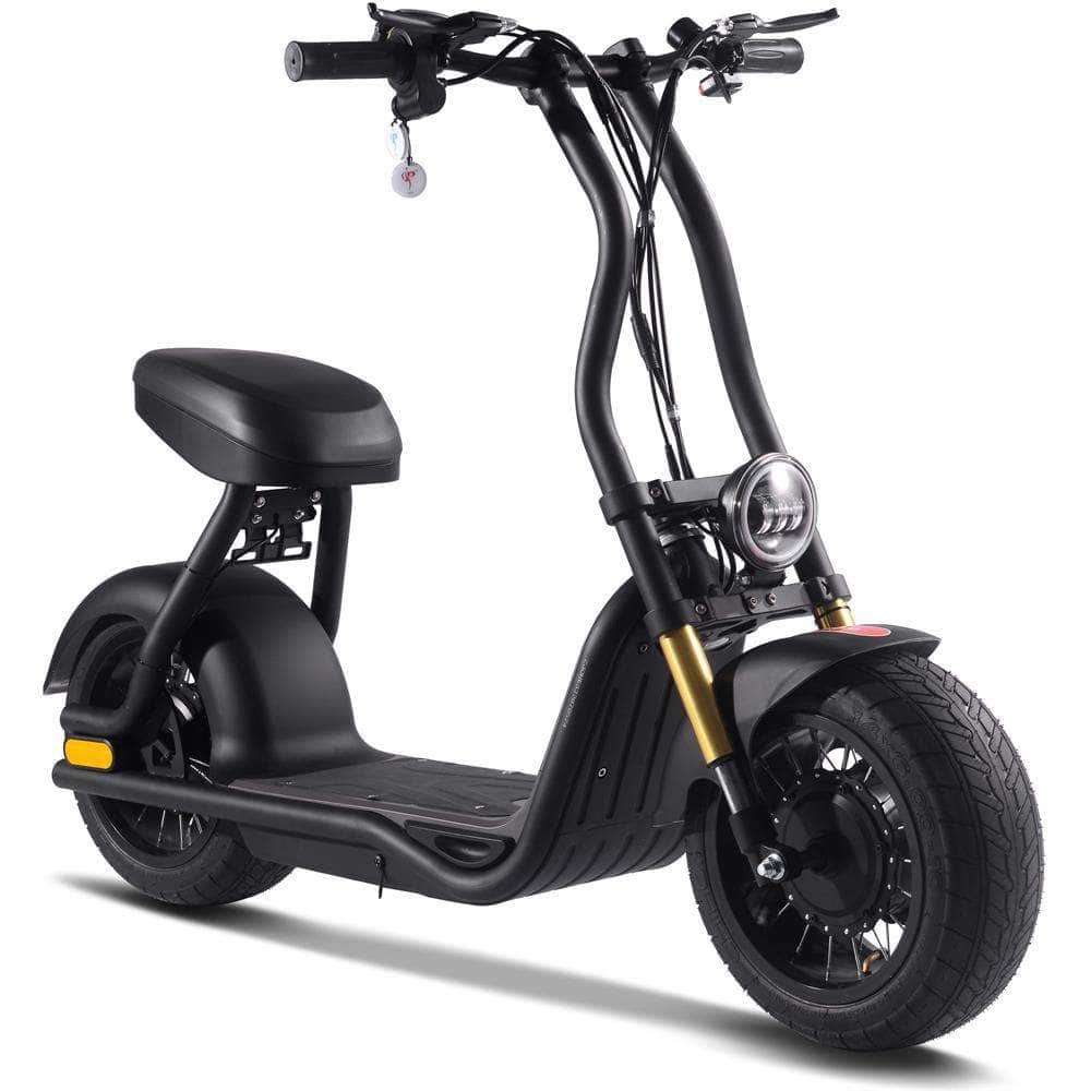 MotoTec Diablo 48v 1000w Lithium Fat Tire Electric Scooter - rear hub motor, large street tires - 100% Financing Available!